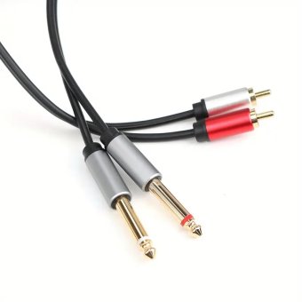 cablu 2Jack 6.3 mono tata- 2 RCA tata 3.05m