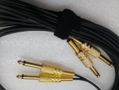 cablu 2x Jack 6.3 mono -2x Jack 6.3 mono GOLD Tasker 15m