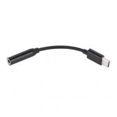 CABLU ADAPTOR USB  C -  JACK 3.5 MAMA negru pentru Huawei, Samsung