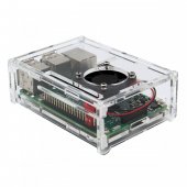 Carcasă pentru Raspberry Pi 3 acril, cu ventilator