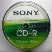CD-r 700MB 52x 80 min Sony